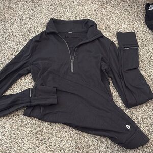 Lululemon Black Quarter Zip Jacket Nulu